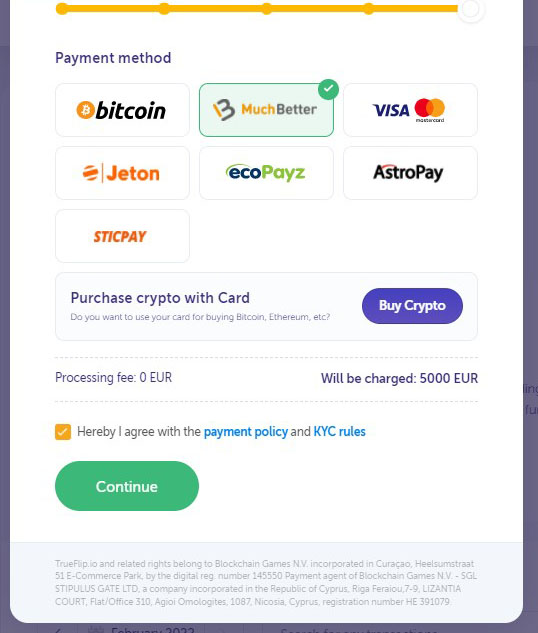 Deposit on TrueFlip.io, How to deposit on TrueFlip.io in 2022
